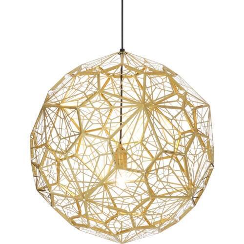 LukLoy Web Pendant Light Brass Ceiling Pendant Stainless Steel Pendant Lamp Hang Light for Living Room Dining Table Island