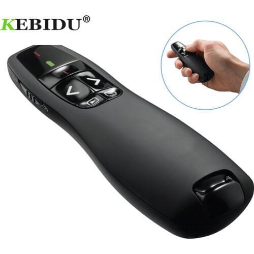 KEBIDU R400 2.4Ghz USB Wireless Presenter Red Laser Pointer PPT Remote Control for Powerpoint Presentation