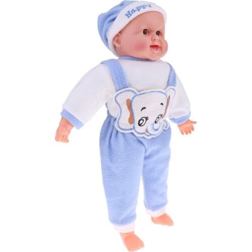 52cm Lifelike Vinyl Baby Dolls Newborn Baby Dolls Boy in Blue Clothes
