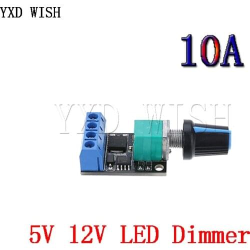 LED Dimmer Power Controller 5V 12V 10A Voltage Regulator PWM DC Motor Speed Controller Governor Stepless Speed Regulator Dimmers