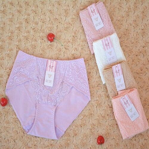 RUIN LN Women' cotton panties lace panties higt-rise briefs landies underwear plus size panties