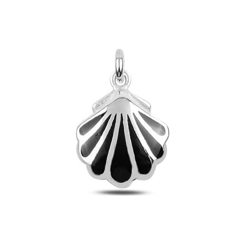 Silver 925 Sterling Dangle Mussel Shell Pendant