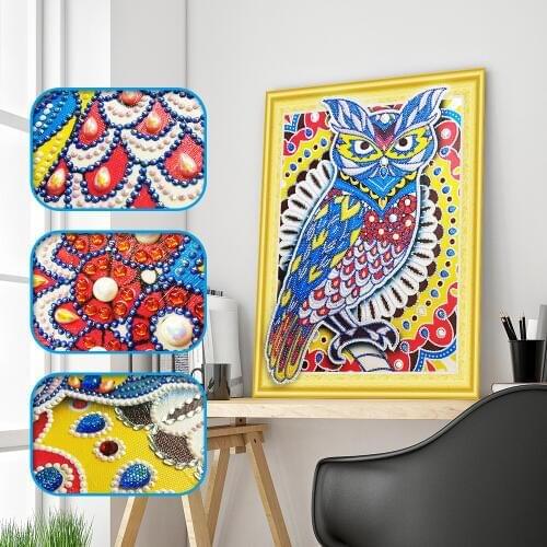 SHANSHIYOUPIN 5D DIY Special Shaped Diamond Painting Cross stitch Diamond Embroidery Animal Owl Head Rhinestones Home Decor
