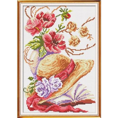 Poppy Flower Hat 5D DIY Floral Full Round/Square Diamond Painting Kit Mosaic Acrylic Diamond Embroidery Bedroom Decoration Gift