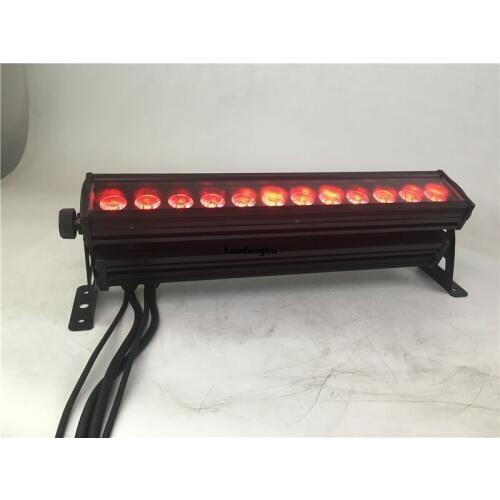 6pcs Outdoor led wall wash 12x10W Dj Bar RGBW dimmable outdoor led lights wall washer Ip65 Stage Lighting