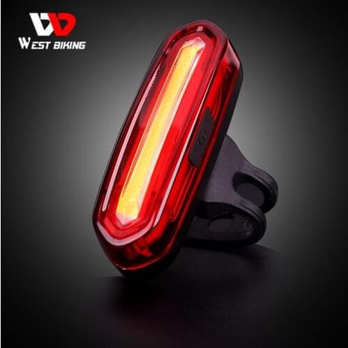 WEST BIKING Bicycle Light USB Charging Warning LED Light Bike Cycling Farol Light Bike Accessories Bike Cycling Warning Light