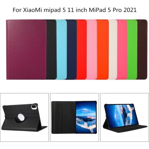 360 Rotating Universal PU Leather Case For XiaoMi mipad 5 11 inch MiPad 5 Pro Funda Cover for Mi Pad 5 pro 11 2021 Stand Shell