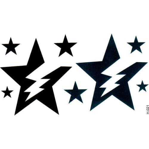 Lightning Star Temporary Tattoo Sticker Temporary Body Arts flash tattoo Waterproof Tatoo Henna tattoos Fake tattoo xha makeup