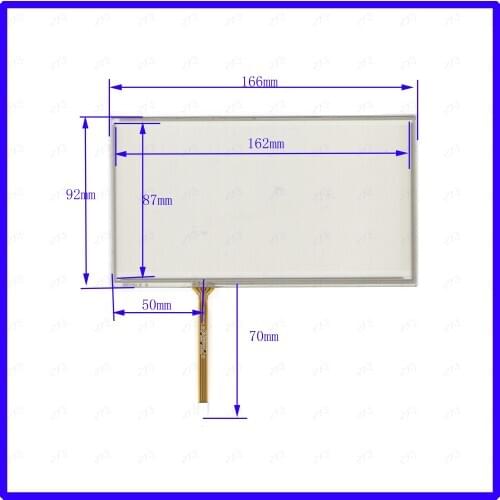 XWT1721 7inch 166*92mm compatible 4 lins Touch Screen glass sensor glass Freeshipping 166*92