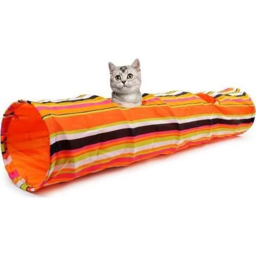 Funny Pet Tunnel Cat Play Tunnel Brown Foldable 1 Holes Cat Tunnel Kitten Cat Toy Bulk Cat Toys Rabbit Play Tunnel