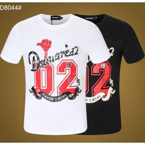 Dsquared2-Creative letter printing, round neck short sleeve, couple style, 2021 womens clothing D8044