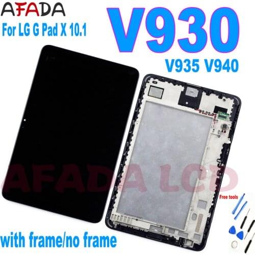 10.1" LCD For LG G Pad V930 V935 V940 LCD Display Touch Screen Digitizer Assembly with Frame For LG G Pad V930 LCD Replacement