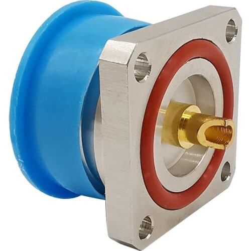 1Pcs L29 7/16 DIN Female Jack Center 4 Hole Flange Solder RF Coax Connector