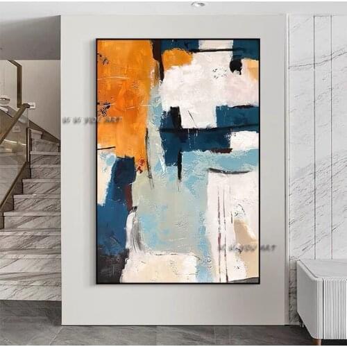 100% Handmade Contemporary Many Kinds Colorful Abstract Oil Painting Minimalist Modern Wall Art Decorative For Living Room
