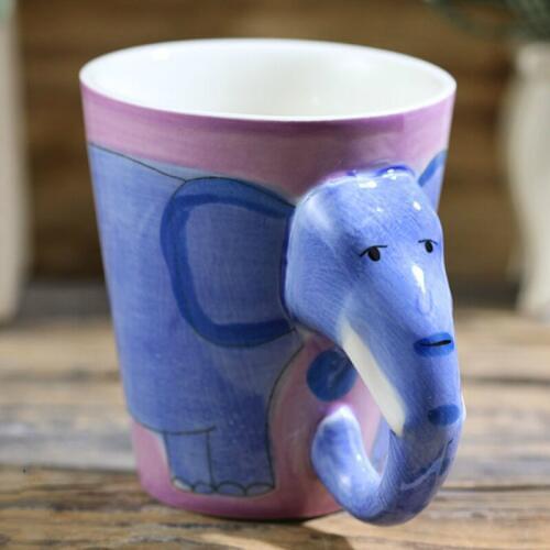 3D Stereo Elephant Coffee Mug Creative Animal Ceramic Mug Hand Drawn Cartoon Gift cute cup funny mugs