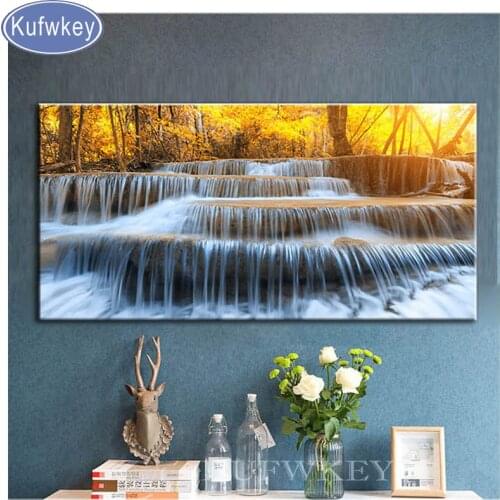 5D diamond painting waterfall painting embroidery Landscape Full Round/square rhinestones diy diamond mosaic sale diamonds art