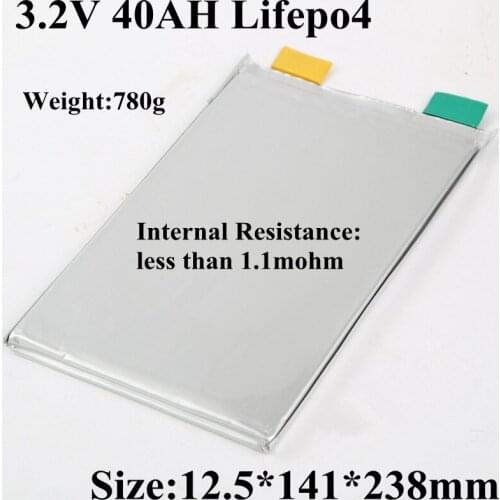 8pcs New Lifepo4 battery 3.2V 40AH Power Battery Soft Case 3.2V For Solar Energy Storage DIY Electric Motor Electric Vehicle