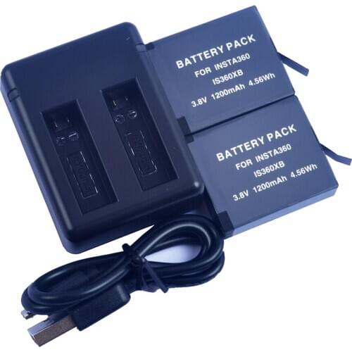 PL903135VT PL903135VT-S01 IS360XB Battery for Insta360 one X Sport Action Camera Dual USB Charger