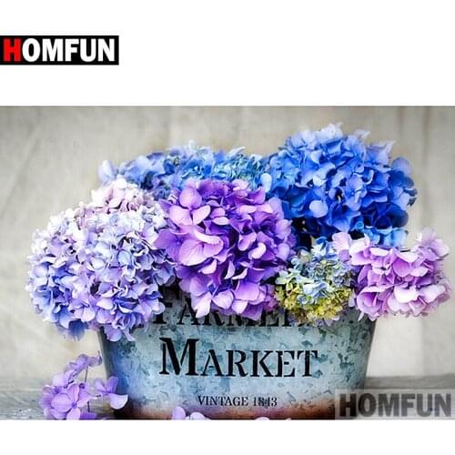 HOMFUN Full Square/Round Drill 5D DIY Diamond Painting "Flower landscape" Embroidery Cross Stitch 3D Home Decor Gift A12856