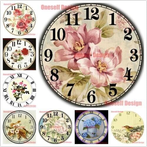 2020 new beaded embroidery flower 5d diamond painting clock diy diamond mosaic sale and clock 5d diamond embroidery full square