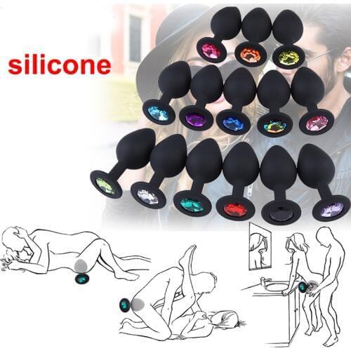 Butt Plug Safe Silicone Butt Plug With Crystal Jewelry Anal Plug Vaginal Plug Sex Toys For Woman Men Anal Dilator Toys for Gay