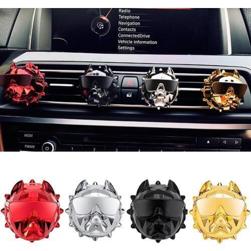 New Bulldog Car Air Freshener Perfume Clip Fragrance Diffuser Auto Vents Scent Parfum Bulldog Diffuser Car Decor Perfume