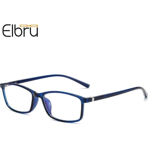 Elbru Anti blue Light Myopia Eyeglasses Classic Short-sighted Glasses Ultralight Nearsighted Eyewear Unisex Diopters -1.0 -4.0