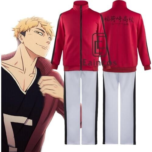 Haikyuu!! Season4 Inarizaki High Koko Uniform No.7 Miya Atsumu No.11 Osamu Miya Coat Cosplay Costume Sportswear Jacket Pants