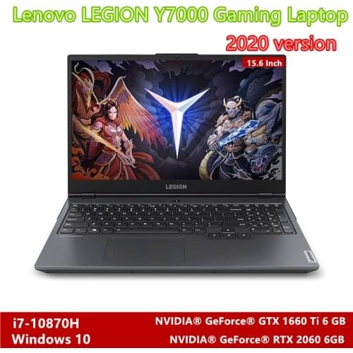 2020 Video Gaming Laptop Lenovo LEGION Y7000 With I7-10870H 16GB 512GBSSD GTX 4G Graphics 15.6 Inch FHD Backlit Typc-C RJ45 HDMI