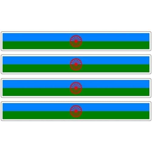 Personality Stripe Motorcycle Racing Flag Sticker Car Bumper Decal Bike Moto Gypsy Romani Roms Car Stickers Apply To Car Window