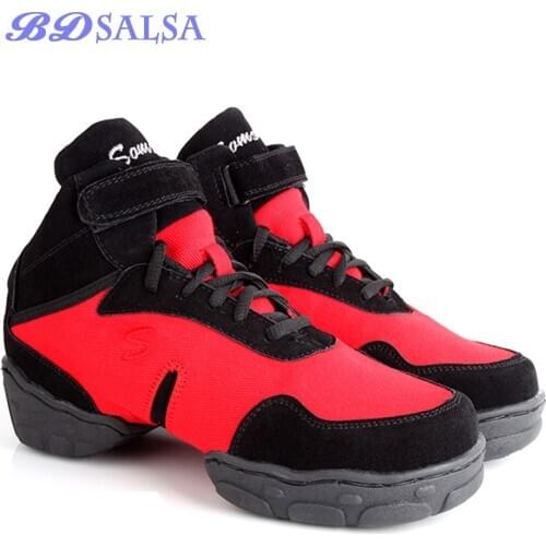 Modern Dance Shoes For Womans Heighten Canvas Jazz Dance Sneaker Modern Square Dancing Ghost Step Dance Shoes Sports Fitness Hot
