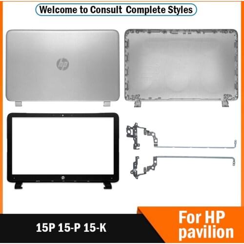 New LCD Back Cover/Front Bezel/Hinges For HP pavilion 15P 15-P 15-K Laptop Top A Cover Non Touch Silver