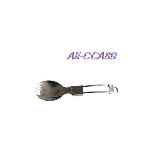 New Outdoor Camping Hiking Stainless Steel Metal Fork Spoon Tableware Cookout Picnic Foldable Folding Spork