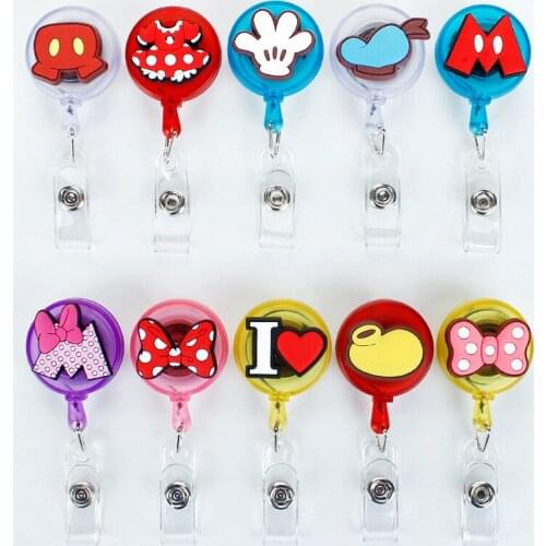 New Silicone Cute Palm & Love Retractable Badge Reel Student Nurse Exhibition Enfermera Name Card ID Card Chest