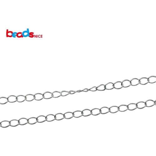 Beadsnice wholesale silver chain 925 sterling silver jewelry material oval chains for necklace making sold by gram ID 33870