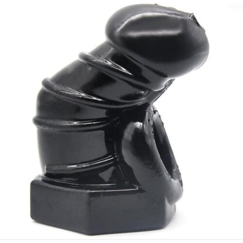 Latest Soft TPR Male Penis Shrink Ring Sheath Cock Cage Chastity Belt Device Adult Bondage BDSM Product Men Sex Toy 3 Color A352