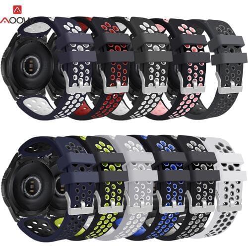 22mm Silicone Watchband for Samsung Galaxy Watch 46mm version Watch Replacement Bracelet Band Strap for SM-R800 Top Quality