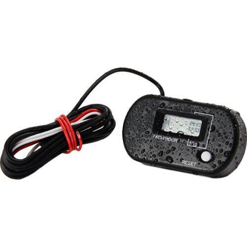 Waterproof Powersports Resettable Digital RPM Tachometer Timer for Snowmobile Chainsaw Mini Motorcycle Gas Dirt Bike Parajet
