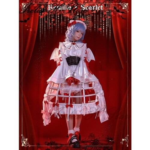 Pre-sales Irelia H Store TouHou Project Cosplays Remilia Scarlet Cosplay Costume Halloween Lolita Dress Female
