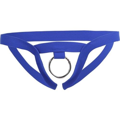 Mens G-String Lingerie Crotchless Tanga Bikini Jockstrap Underwear Thongs O-Ring Open Crotch T Back G String Men Briefs Panties