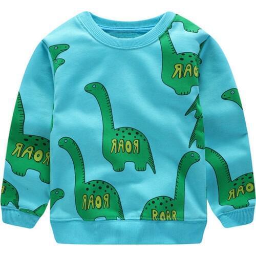 Umping Meters Dinosaur Baby Girls Boys Sweater shirt Kids Long Sleeve Tops 100% Cotton 18 Brand Winter Clothes Girls Clothing