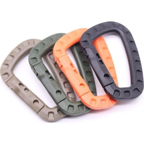 Outdoor Medium Tactical Carabiner Buckle Hook Backpack System D Buckle Military Camping Climbing Accessories