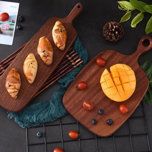 Sapele steak plate wooden tray cutting board bread board cooked meat plate Western food cut beef steak plate Pizza pizza plate