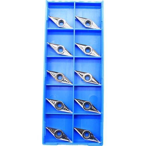 10 PCS lathe tools VCGT110302 AK H01 Aluminum Insert VCGT 110302 Lathe Cutting Tools Aluminum Copper Processing Carbide Inserts