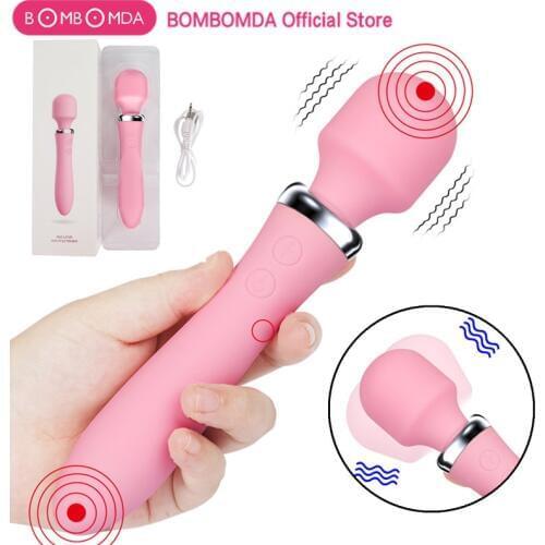 Vagina Massager Clitoris stimulator Sex Toys For Adults Heating Dildo Vibrator 10 Speeds Vibrating Dual Heads AV Wand Magic Vibe