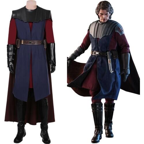 Star Cosplay The Clone Anakin Skywalkeri Cosplay Costume Coat Cloak Uniform Outfits Full Set Halloween Suit