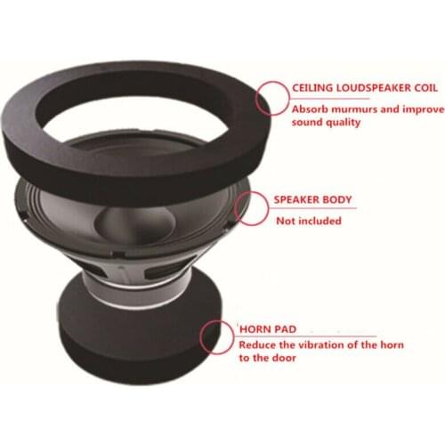 1 Pair Insulation Cotton Rubber Foam Sound Insulation Replacement Sound Bass Door Ring Rubber foam