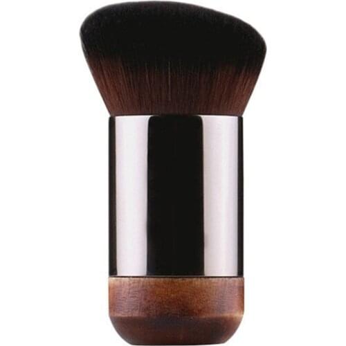1 piece #112 Portable Angled flat Foundation Makeup brush Natural wood Buffing Foundation cover Professional Make up brushes