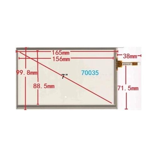 70035 165*99.8 mm 165*100 7 inch GPS standard touch screen