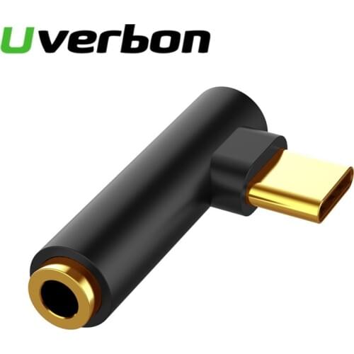 Type C to 3.5mm AUX Audio Cable Headphone Adapter 90 Degree Type-C to 3.5 Jack Earphone Cable For Huawei Mate 20 Samsung S8 S9